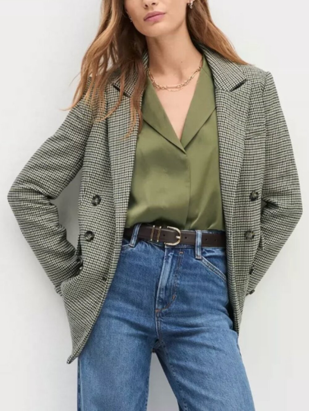NWT Favorite Daughter The Lily Top XS/S/L Smoketree Green Blouse - Picture 3 of 6
